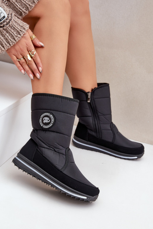 Dámské sněhule se zipem Progress PROGJ-21-09 Černé Dámské sněhule se zipem Progress PROGJ-21-09 Černé