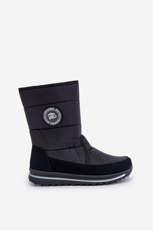 Dámské sněhule se zipem Progress PROGJ-21-09 Černé Dámské sněhule se zipem Progress PROGJ-21-09 Černé