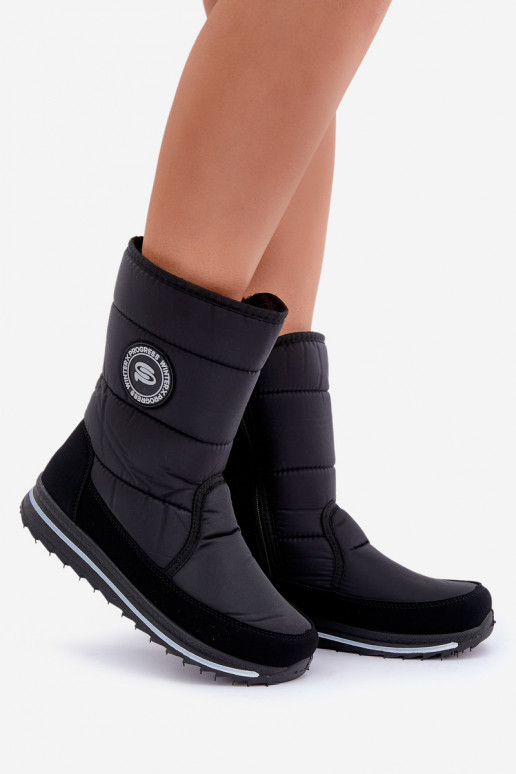 Dámské sněhule se zipem Progress PROGJ-21-09 Černé Dámské sněhule se zipem Progress PROGJ-21-09 Černé