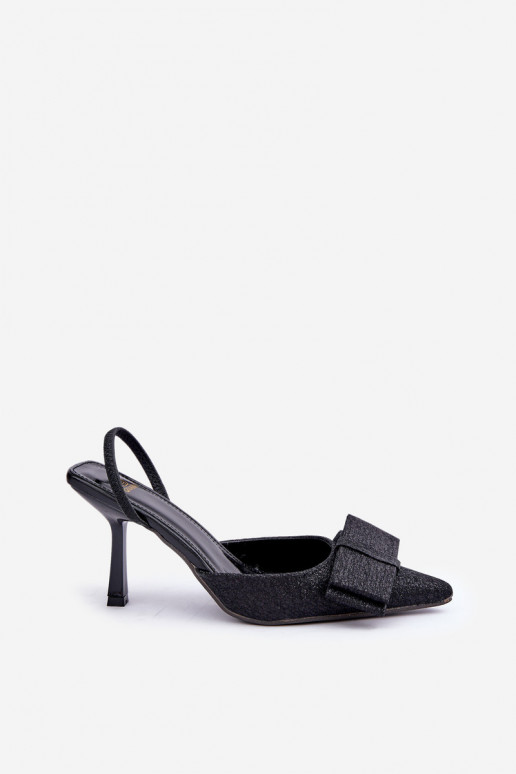 Lesklé Lodičky S Mašlí Černé Gredan Lesklé Lodičky S Mašlí Černé Gredan