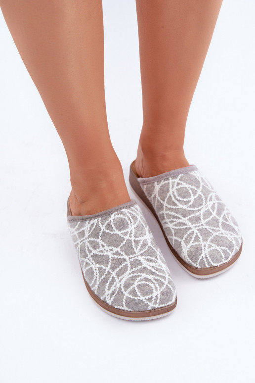 Lesklé dámské pantofle Inblu CT000028 Šedé Lesklé dámské pantofle Inblu CT000028 Šedé