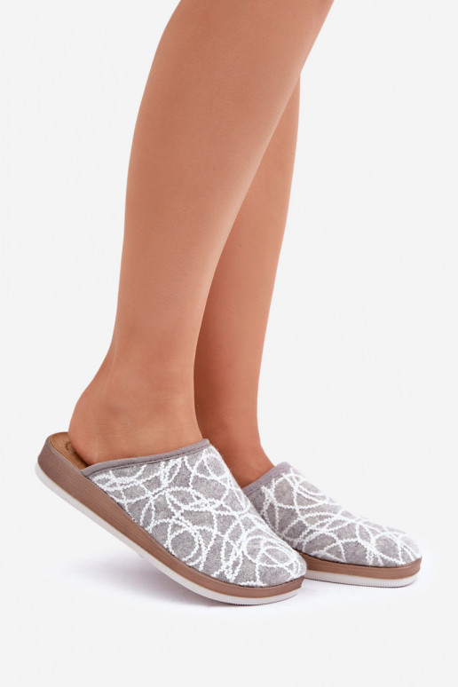 Lesklé dámské pantofle Inblu CT000028 Šedé Lesklé dámské pantofle Inblu CT000028 Šedé