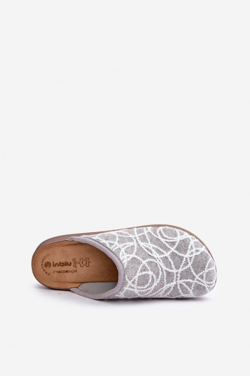 Lesklé dámské pantofle Inblu CT000028 Šedé Lesklé dámské pantofle Inblu CT000028 Šedé