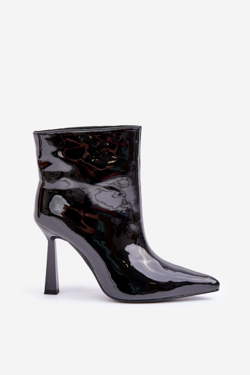 Lakované Boty Na Špičku S Elasťákem Černé Seliri Lakované Boty Na Špičku S Elasťákem Černé Seliri