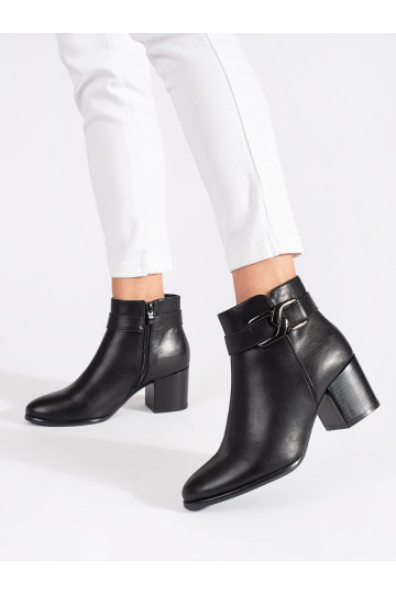 Černé kotníkové boty Sergio Leone na podpatku 2