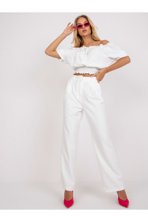Bílé široké kalhoty RUE PARIS