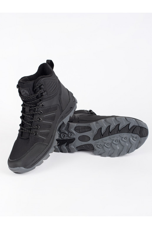 Černé vyšší trekové boty pánské