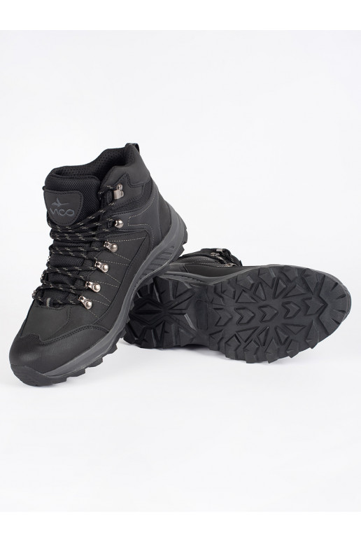 Černé zateplené pánské trekové boty