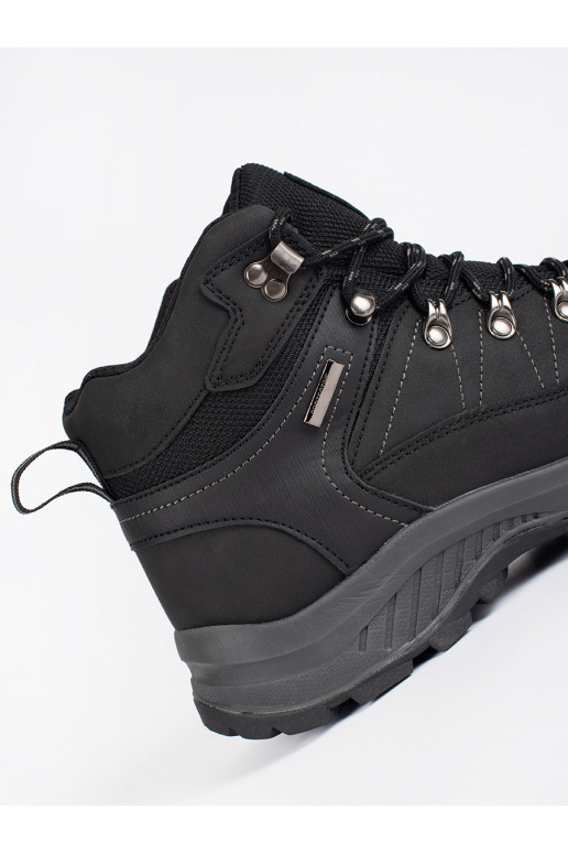 Černé zateplené pánské trekové boty
