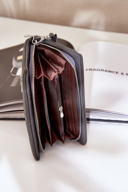 Dámská Peněženka S Ražbou Eko Kůže Šedá Martiel