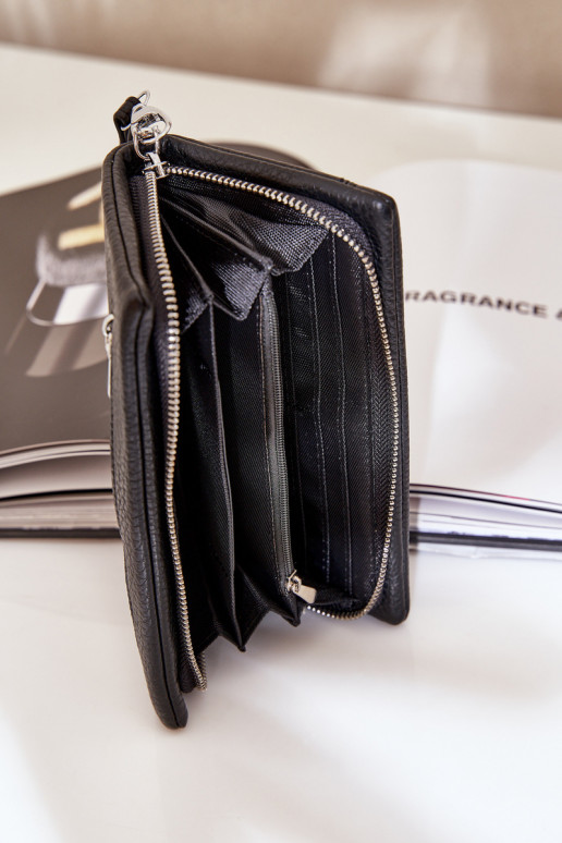 Velká Dámská Peněženka S Vzorováním Eko Kůže Černá Martiel