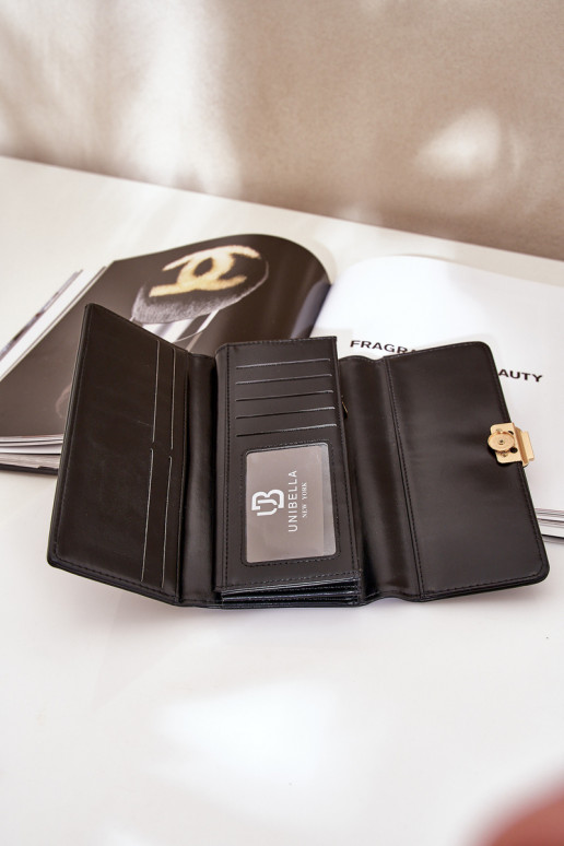 Eko Kožená Hladká Dámská Peněženka Černá Erolia