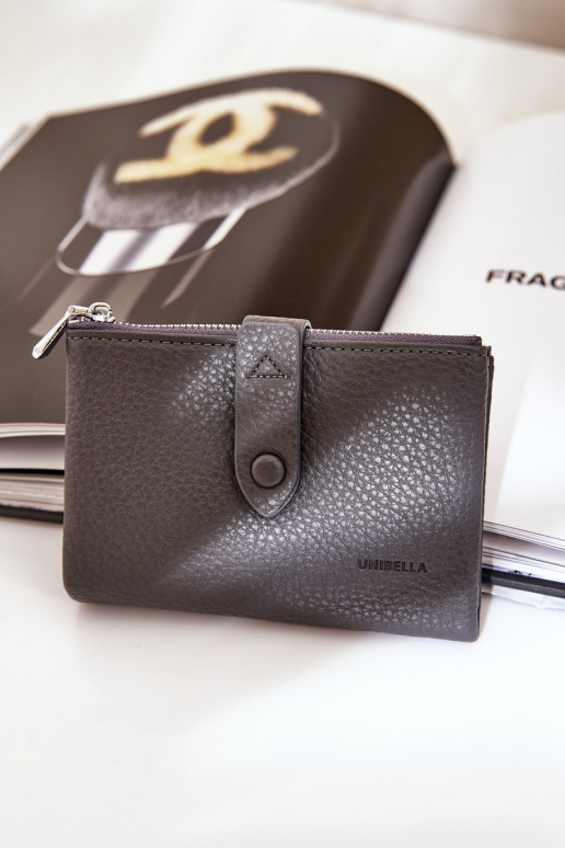 Eko Kožená Peněženka Dámská Tmavě Šedá Bronica