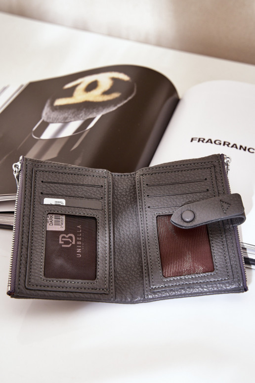 Eko Kožená Peněženka Dámská Tmavě Šedá Bronica