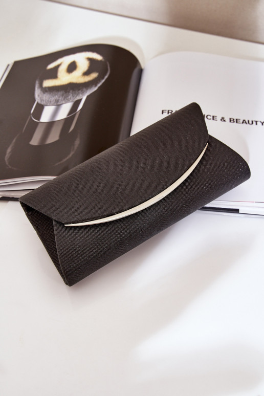 Lesklá Kabelka Na Příležitosti Klapka Černá Sastorea Lesklá Kabelka Na Příležitosti Klapka Černá Sastorea