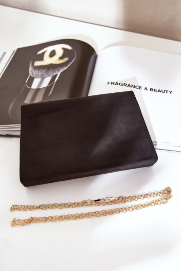 Kabelka Klopna S Ozdobným Srdcem Eko Semišová Černá Evilinas 2