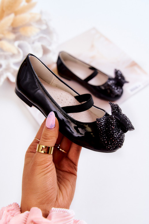 Bateliai su kaspinais juodos spalvos...