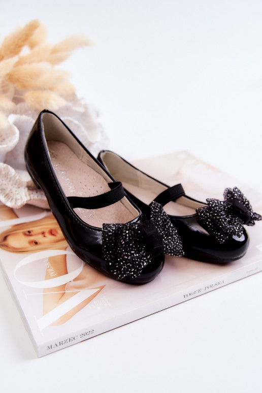 Bateliai su kaspinais juodos spalvos...