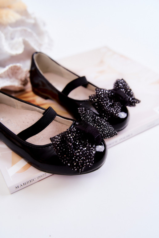 Bateliai su kaspinais juodos spalvos...