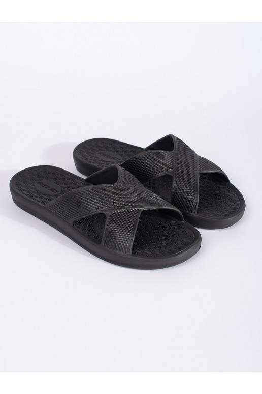 Černé pánské nazouváky na bazén