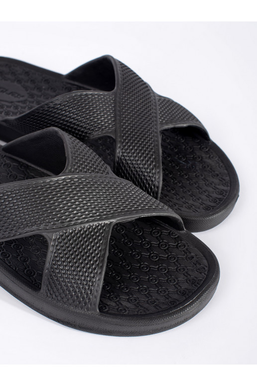 Černé pánské nazouváky na bazén