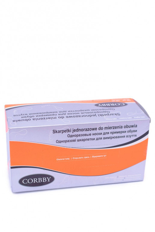 Jednorázové ponožky pro měření obuvi Corbby Jednorázové ponožky pro měření obuvi Corbby