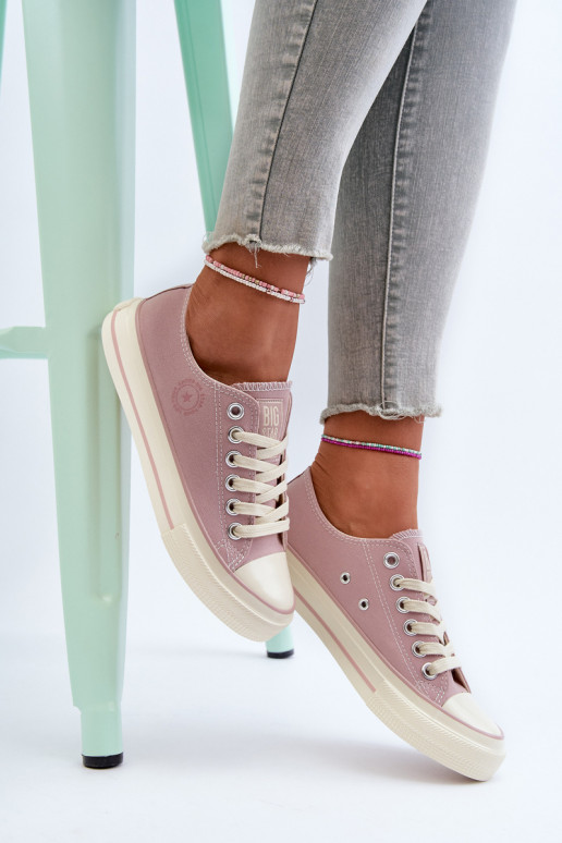 Nízké dámské tenisky Big Star NN274270 Růžové Nízké dámské tenisky Big Star NN274270 Růžové