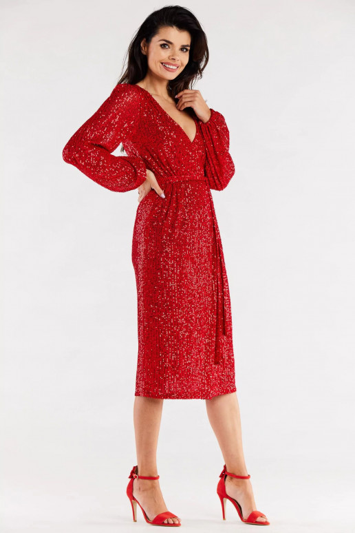 Slavnostní červené šaty awama