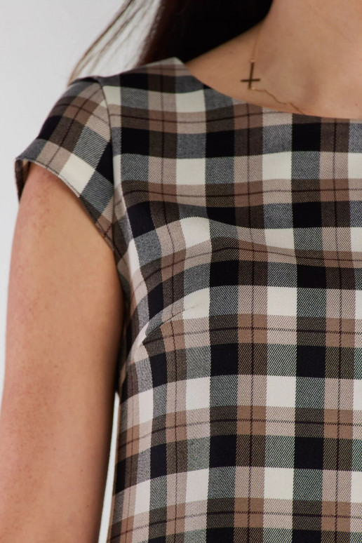 Kostkované ležérní šaty awama