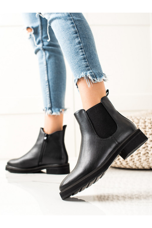 KLASICKÉ ČERNÉ KOTNÍKOVÉ BOTY SERGIO LEONE