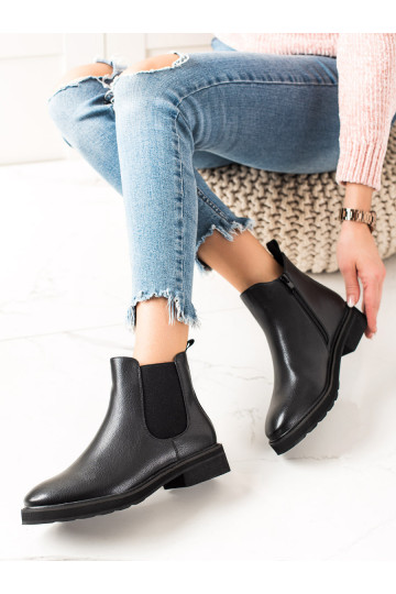 KLASICKÉ ČERNÉ KOTNÍKOVÉ BOTY SERGIO LEONE 2