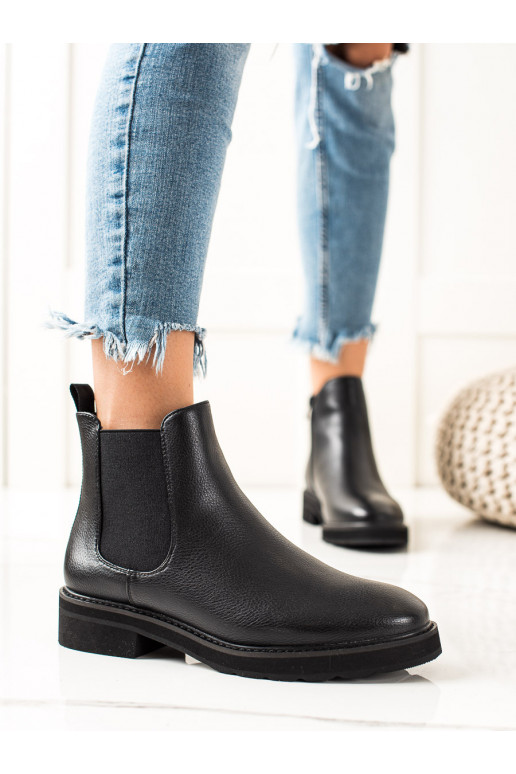 KLASICKÉ ČERNÉ KOTNÍKOVÉ BOTY SERGIO LEONE