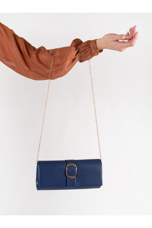Malá modrá dámská kabelka se sponou