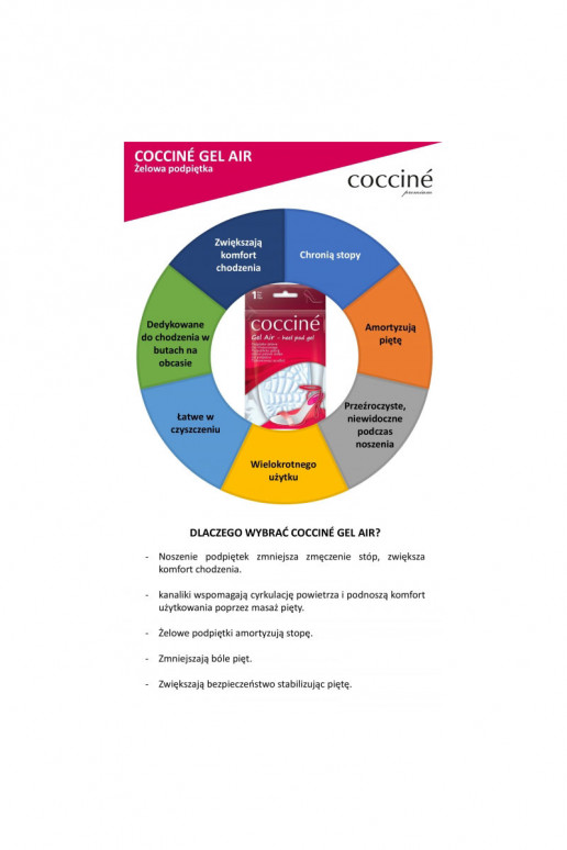 Coccine Żelowe Damskie Podpiętki Gel Air Coccine Żelowe Damskie Podpiętki Gel Air