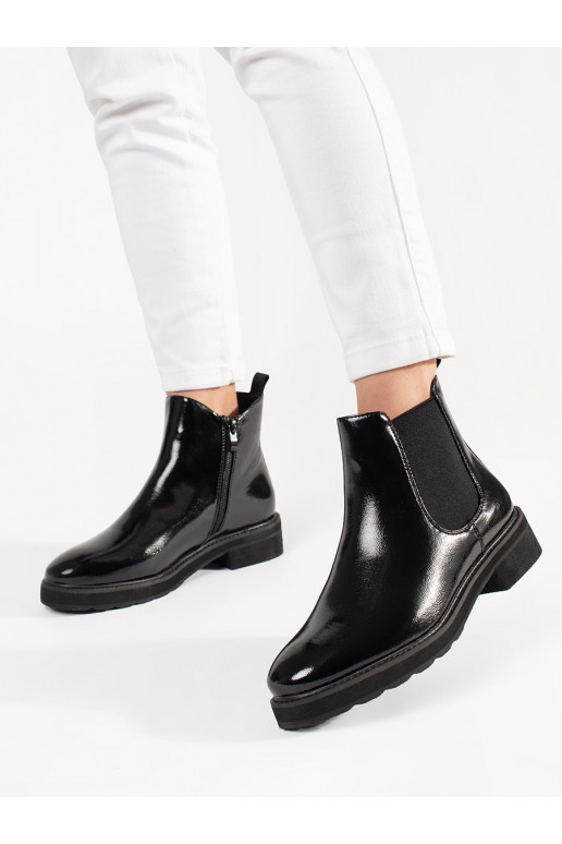 KLASICKÉ ČERNÉ KOTNÍKOVÉ BOTY SERGIO LEONE