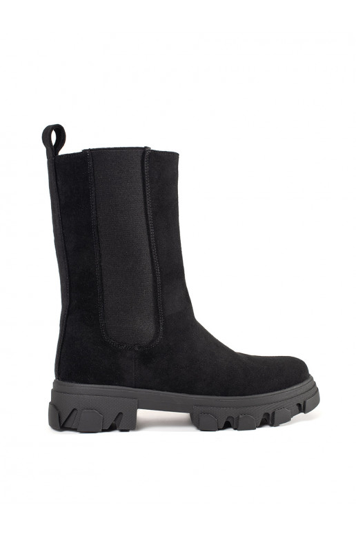 Semišové černé štibletky