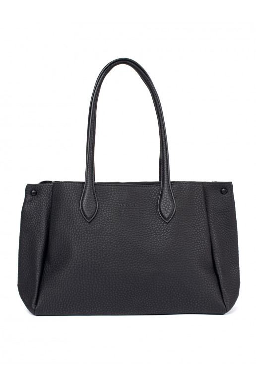 Černá kabelka typu shopper z ekokůže