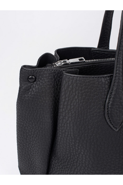 Černá kabelka typu shopper z ekokůže