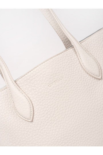 Světle béžová kabelka typu shopper z ekokůže 2