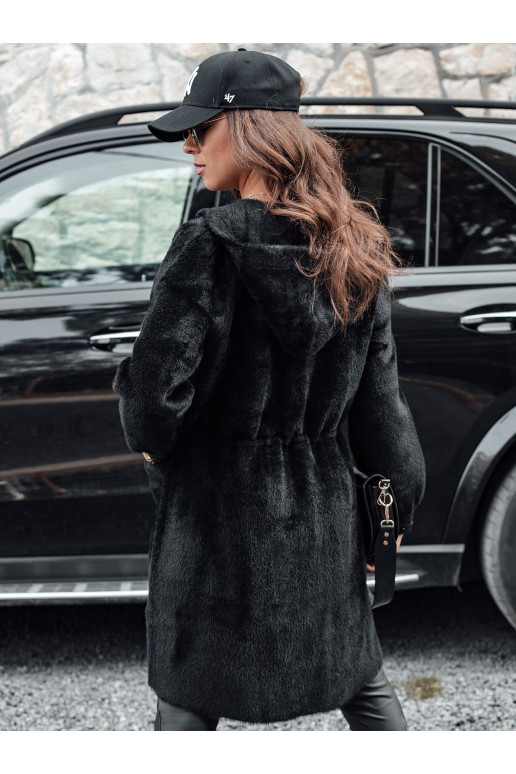 Dámský dlouhý kabát s kapucí MELBY...