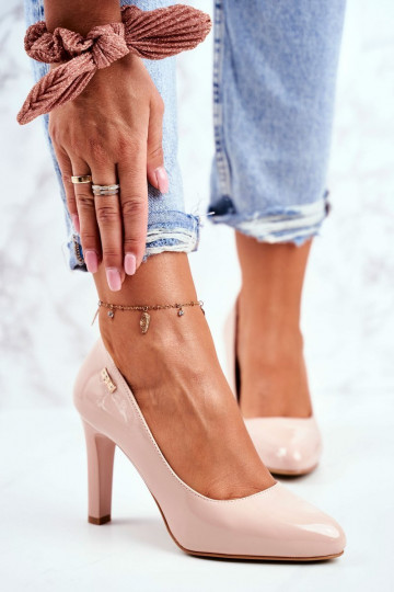 Dámské lodičky Lakované béžové Sergio Leone Campbell 2