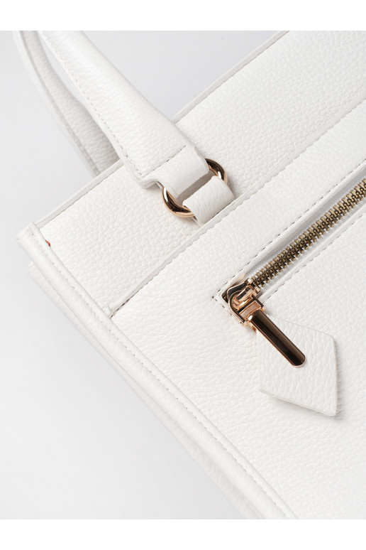 Bílá kabelka se zipem