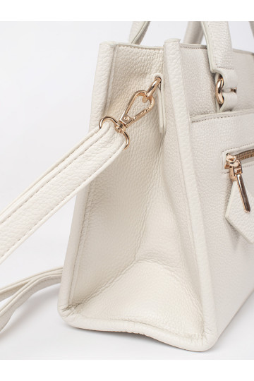 Světle béžová kabelka se zipem 2