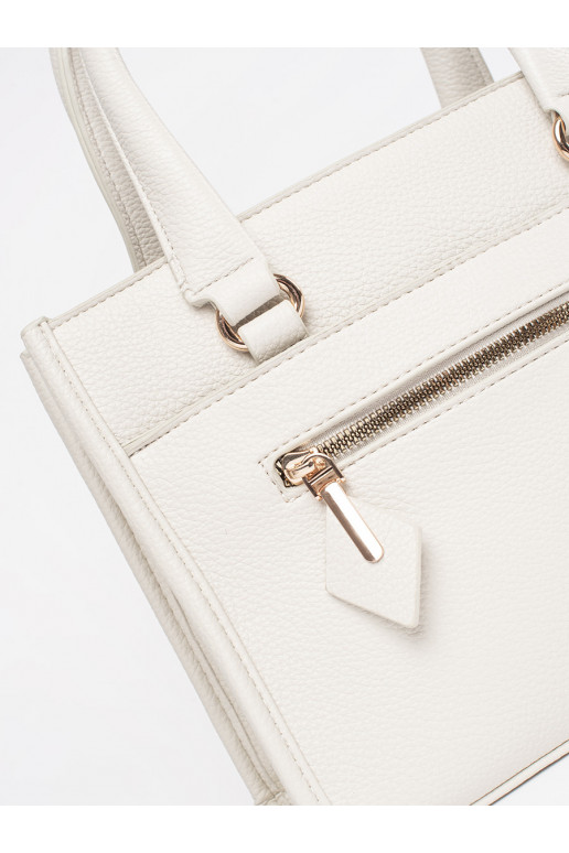 Světle béžová kabelka se zipem