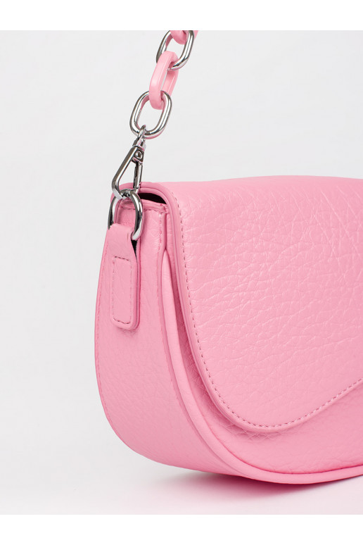 Růžová kabelka typu ledvinka