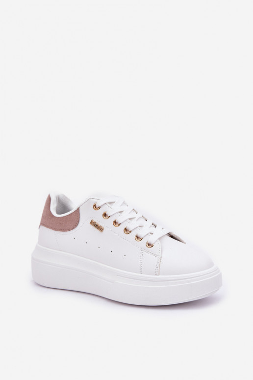 Dámské Sneakersy Na Platformě Eko Kůže Bílé Lelandine Dámské Sneakersy Na Platformě Eko Kůže Bílé Lelandine
