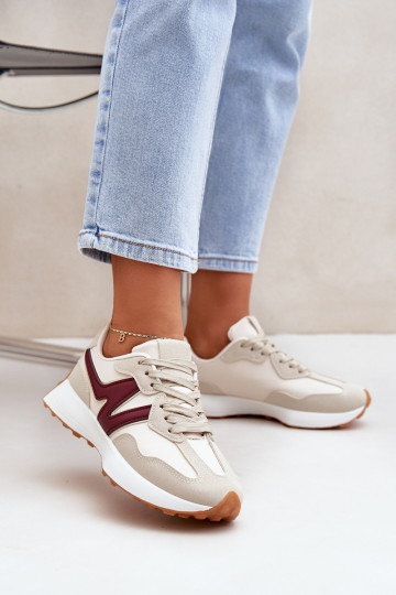 Dámské Sportovní Boty Tenisky Béžovo-Červené Britma 2