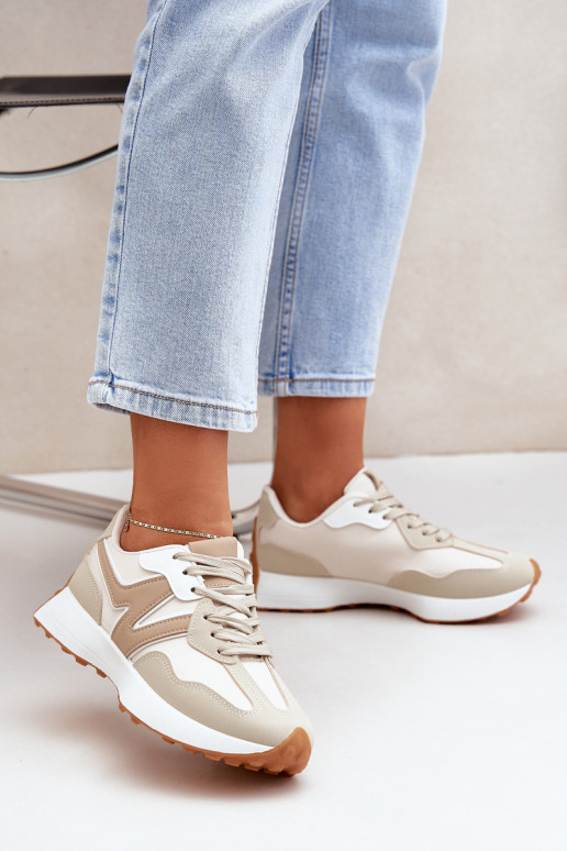 Dámské Sportovní Sneakersy Béžové Britma Dámské Sportovní Sneakersy Béžové Britma