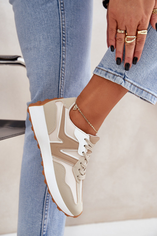 Dámské Sportovní Sneakersy Béžové Britma Dámské Sportovní Sneakersy Béžové Britma