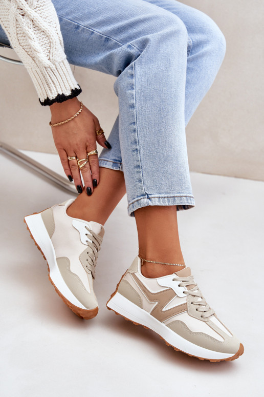 Dámské Sportovní Sneakersy Béžové Britma Dámské Sportovní Sneakersy Béžové Britma